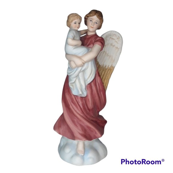 Vintage HOMCO Santa with Child and Angel with Baby Figurines - Set of Two - Picture 7 of 13